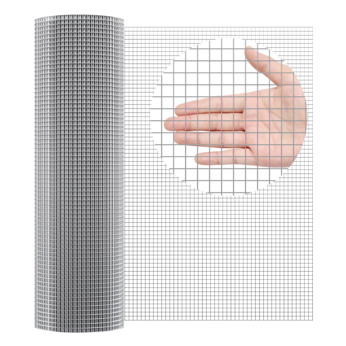 Galvanized Wire Mesh Roll 36in x 100ft 1/2 Inch Mesh for Garden & Small Animal Fencing