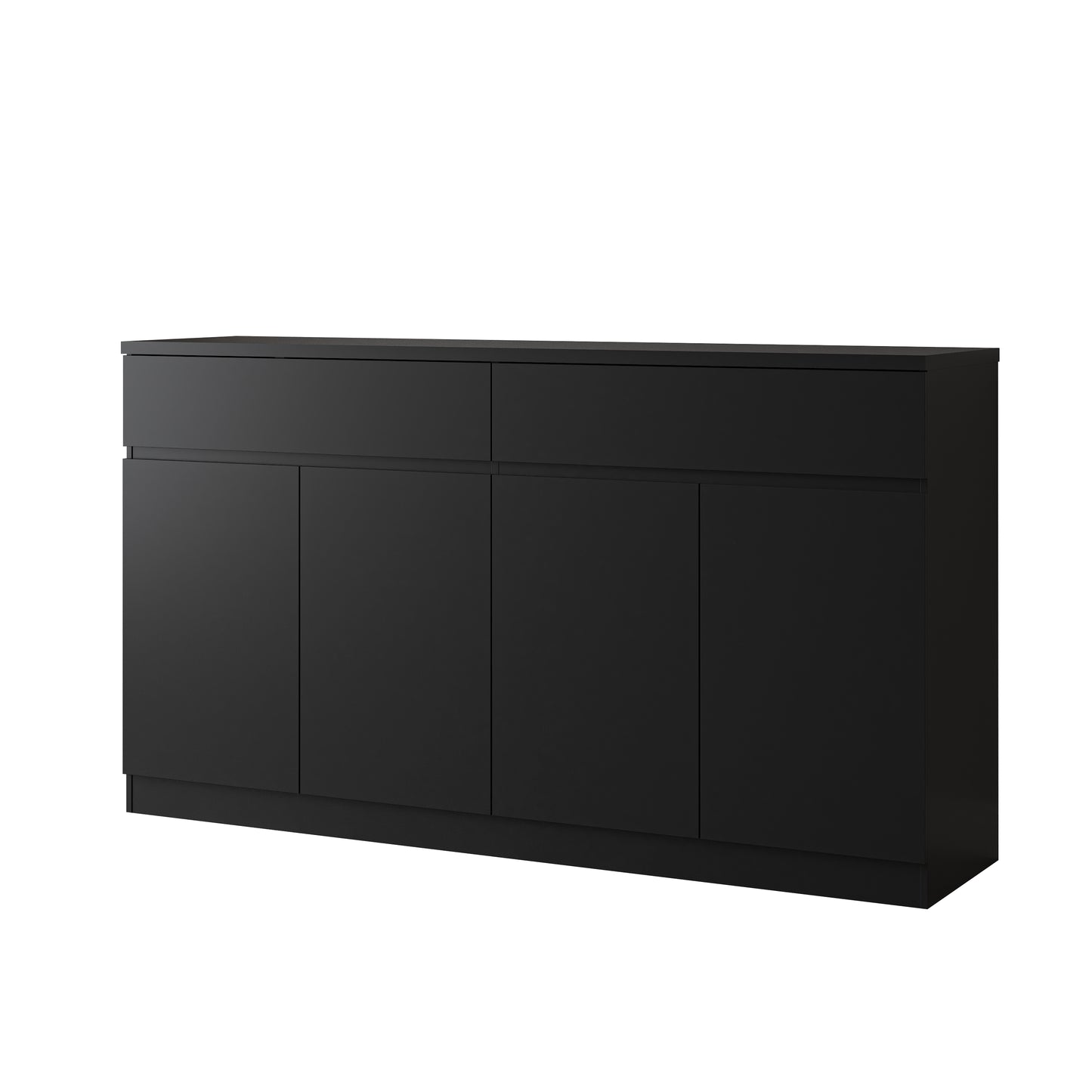 Large Black Sideboard Buffet Cabinet with Storage & 2 Drawers
