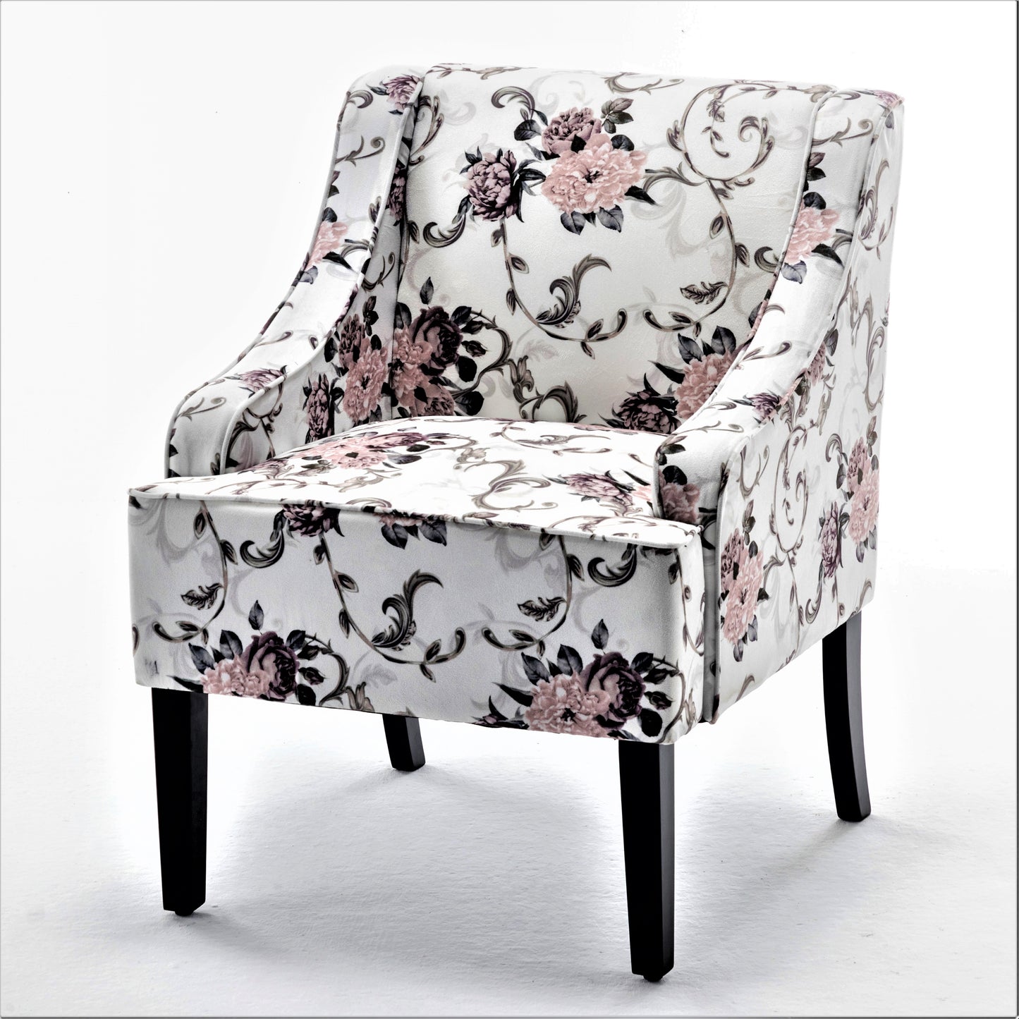 Versatile Upholstered Side Chair, Solid Wood Frame With Recessed
