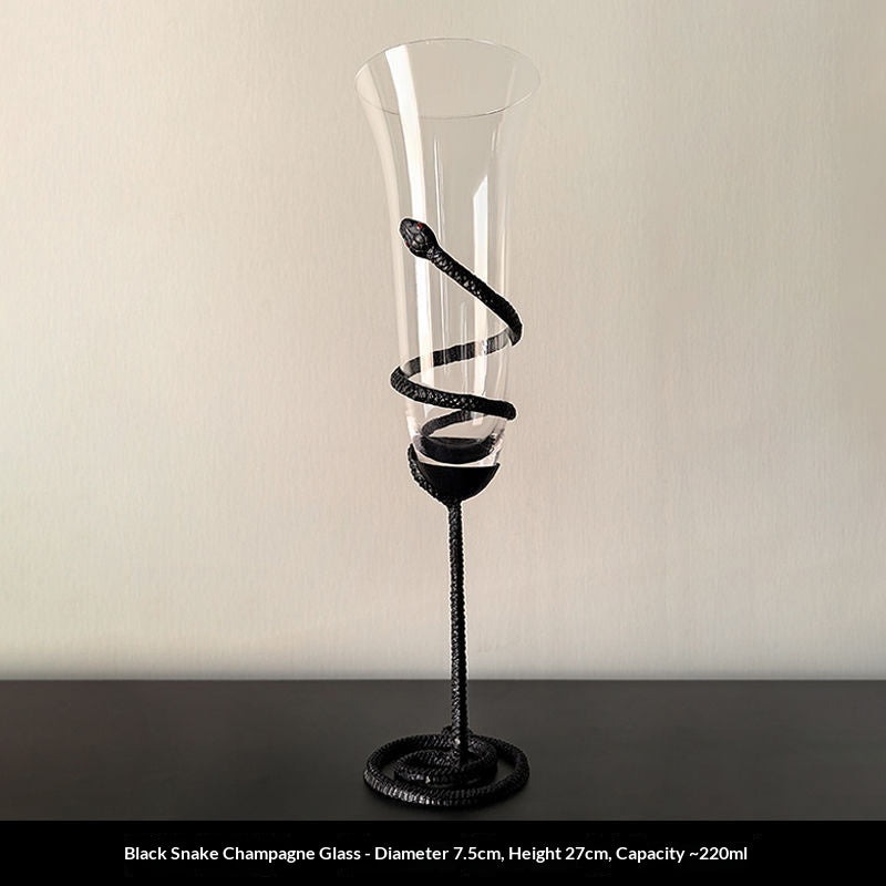 Luxury Snake Design Champagne Glasses - Elegant Stemware for Special Occasions