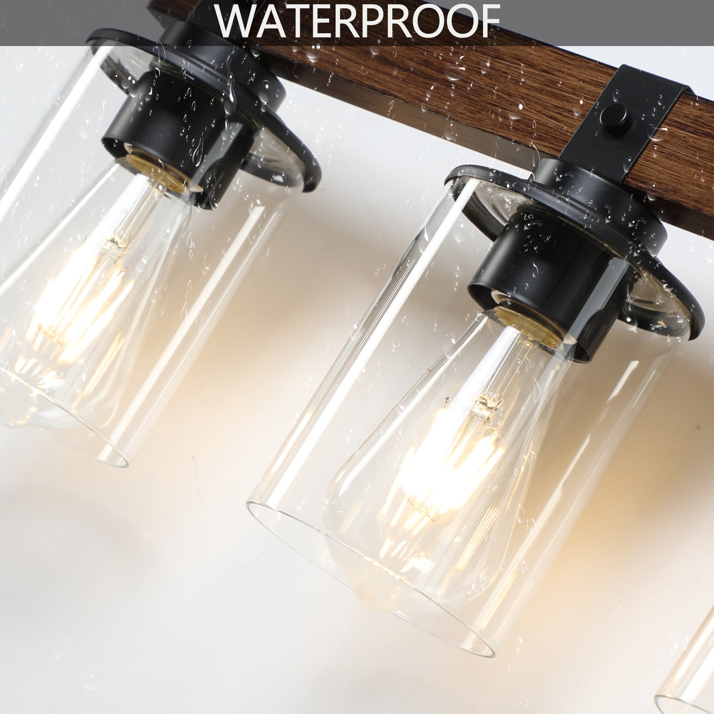 Rustic 5-Light Vanity Light Fixture - Industrial Bathroom Sconce