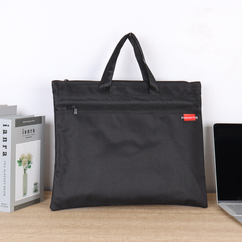 Gray Portable Document Bag with Foam Cloth - Vertical File Organizer