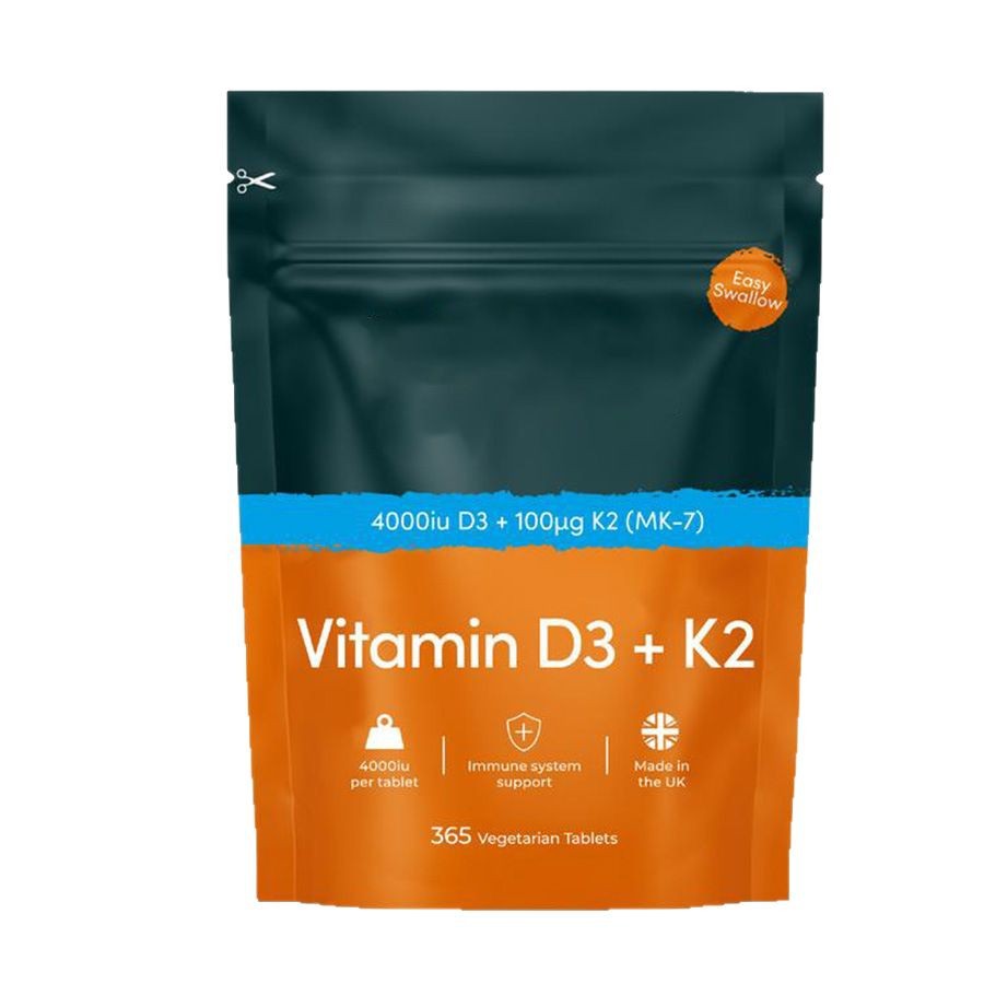 Vitamin D3 K2 Tablets - 60 to 120 Piece Supplement