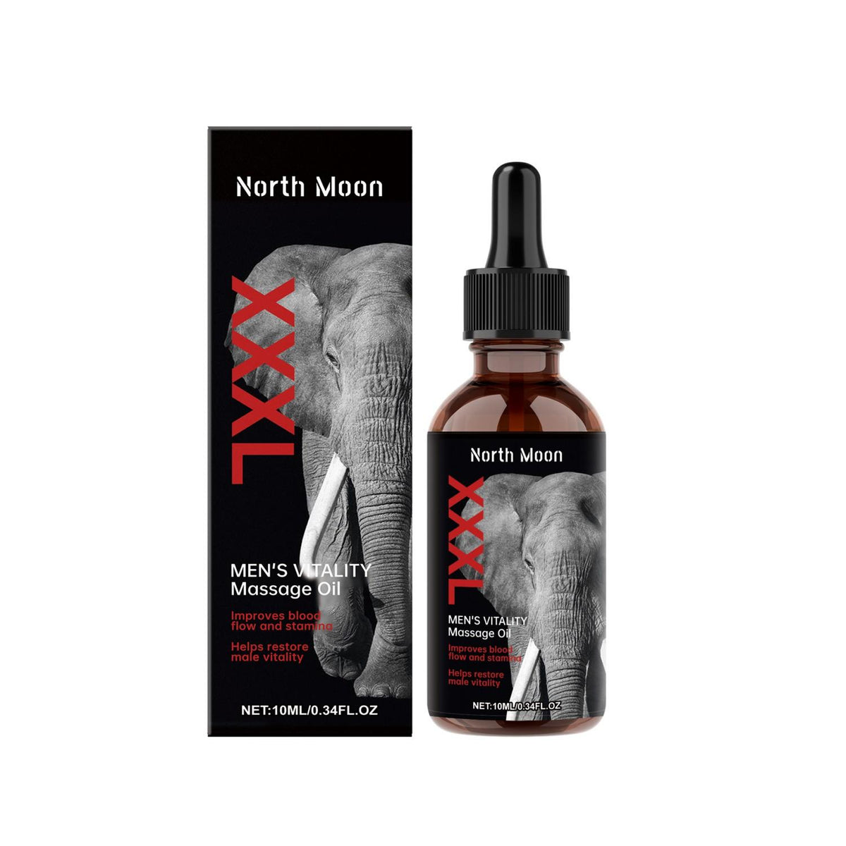 Male Vitality Massage Oil with Ginger & Peppermint - 10ml Essential Body Care