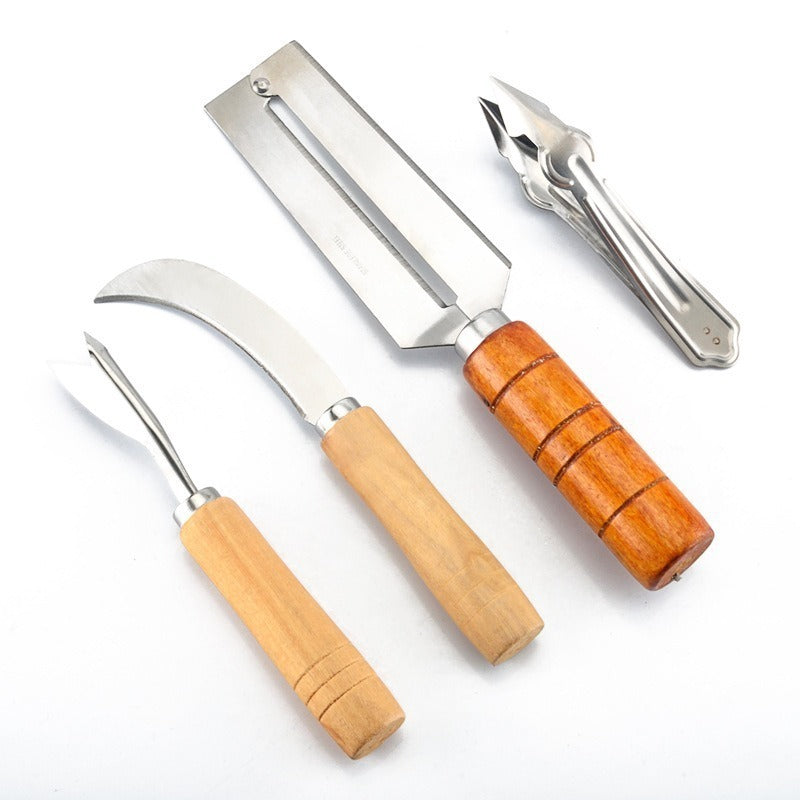 Pineapple Kitchen Knife Set - Stainless Steel 4-Piece Household Tool Kit