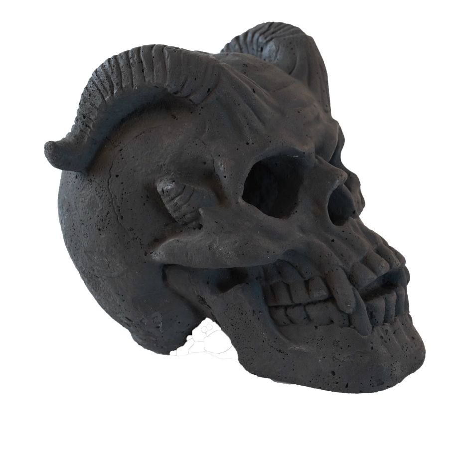 Fireproof Skull Gas Log for Fire Pit & Fireplace - Halloween Decor