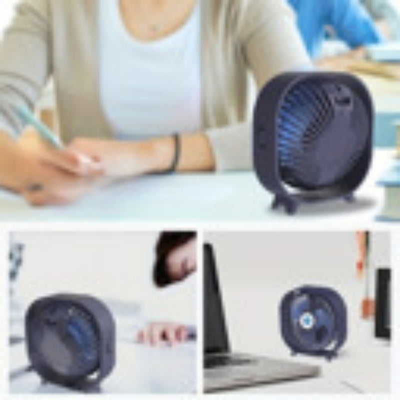 Rechargeable Desktop Mini Fan - Portable Quiet Office & Dorm Room Cooler