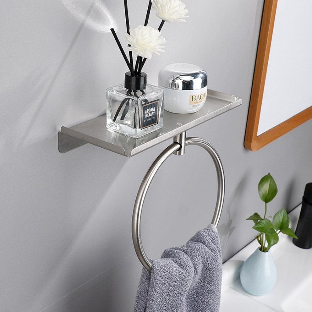 Stainless Steel Towel Ring | Bathroom Wall Mount Holder & Storage