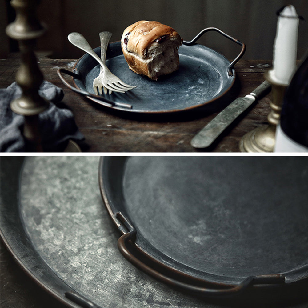 Wrought Iron Decorative Bread Tray Set - Retro Household Kitchen Organizer