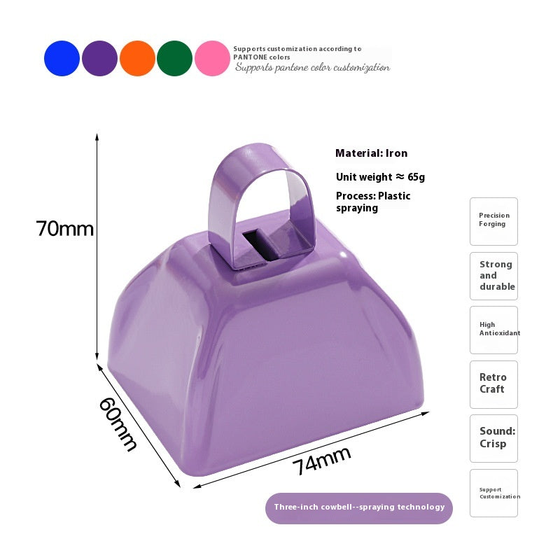 Three-Inch Cowbell Hand Bell for Crafts Home & Party Decorations