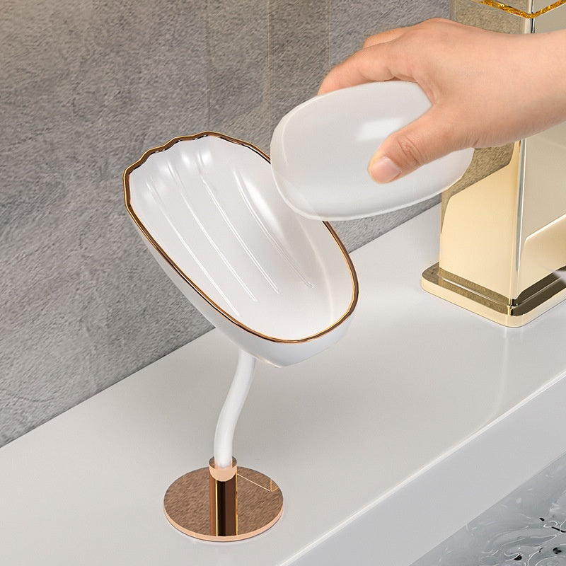 Wall Hanging Soap Dish with Drainage and Free Household Storage Rack