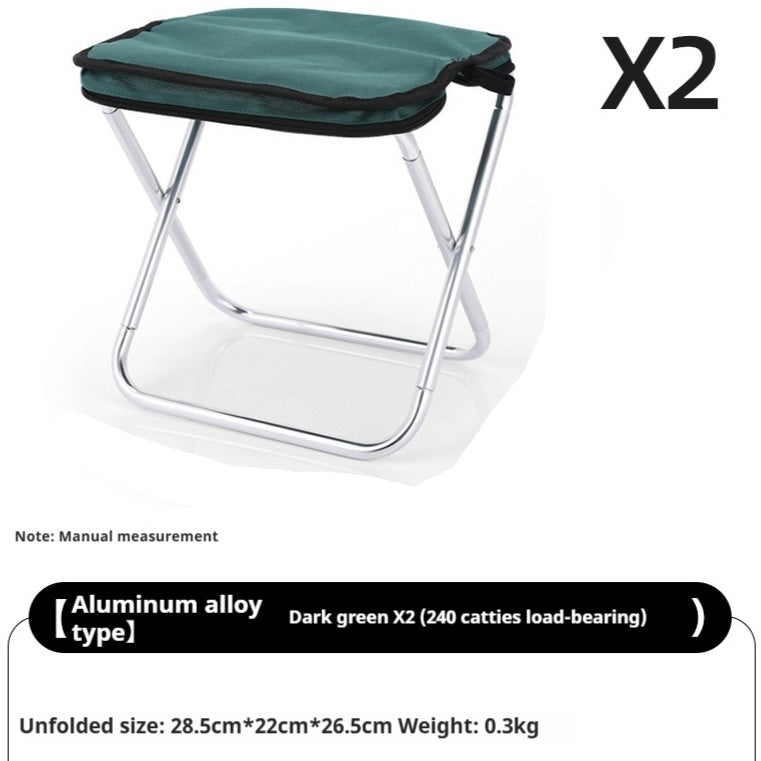 Foldable High-Speed Rail Queuing Barrier - Portable Aluminum Alloy Folding Stool