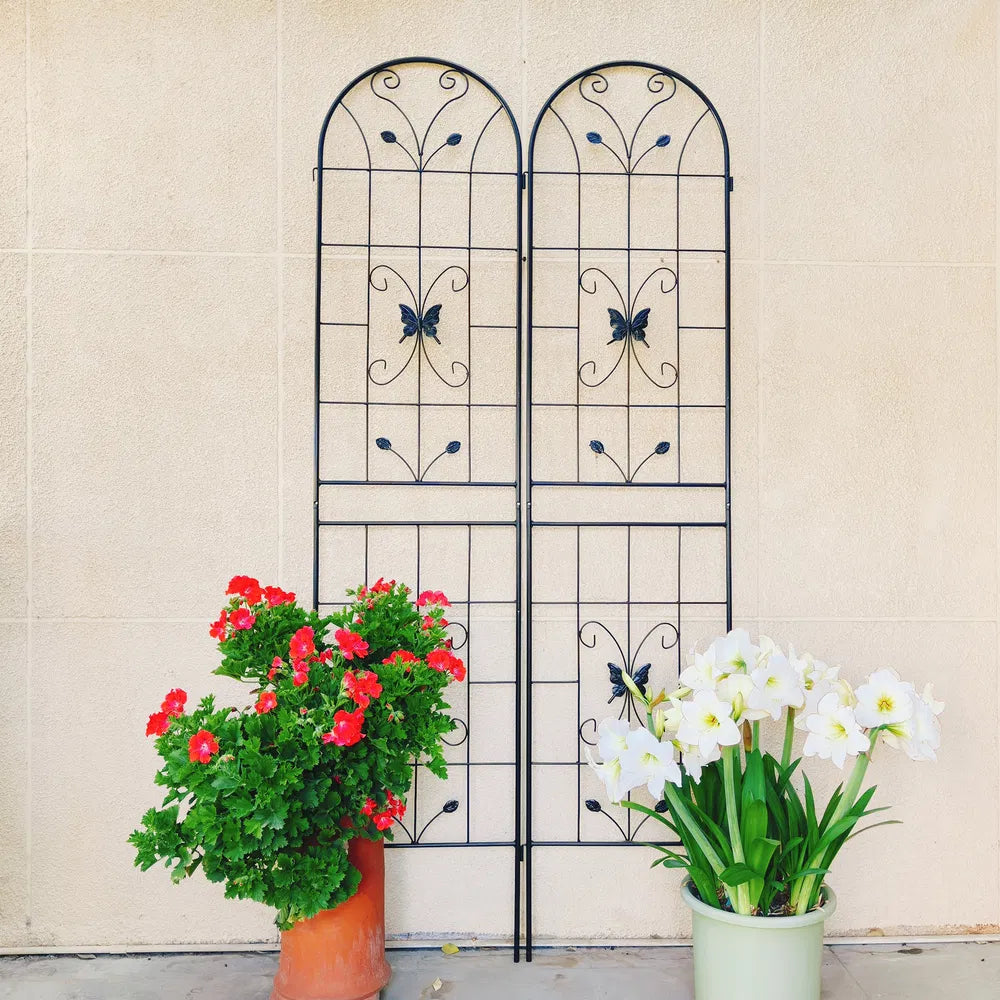 86.7" Metal Garden Trellis - Rustproof Support for Climbing Plants
