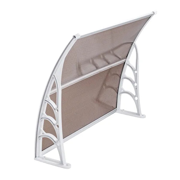Eaves Canopy Rain Cover for Doors & Windows - Brown & White