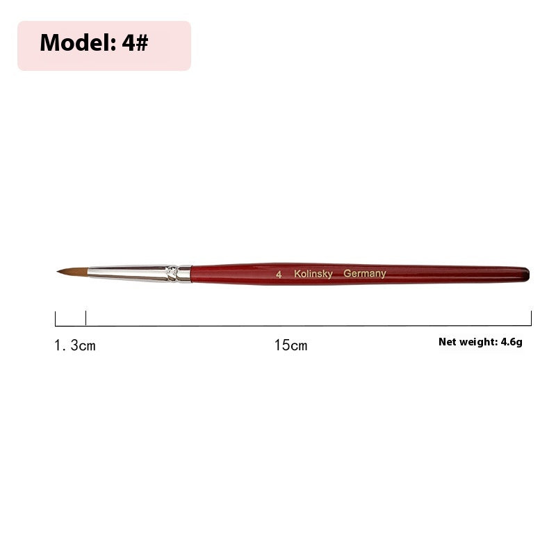 Nail Art Crystal Pen with Round Tip - Wooden Handle, Multiple Colors