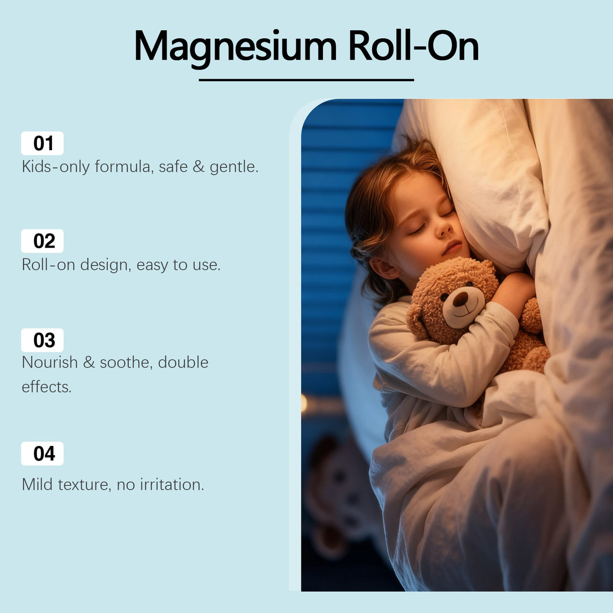 Children's Magnesium Sleep-Relax Roll-On 50ml Natural Sleep Aid for Kids