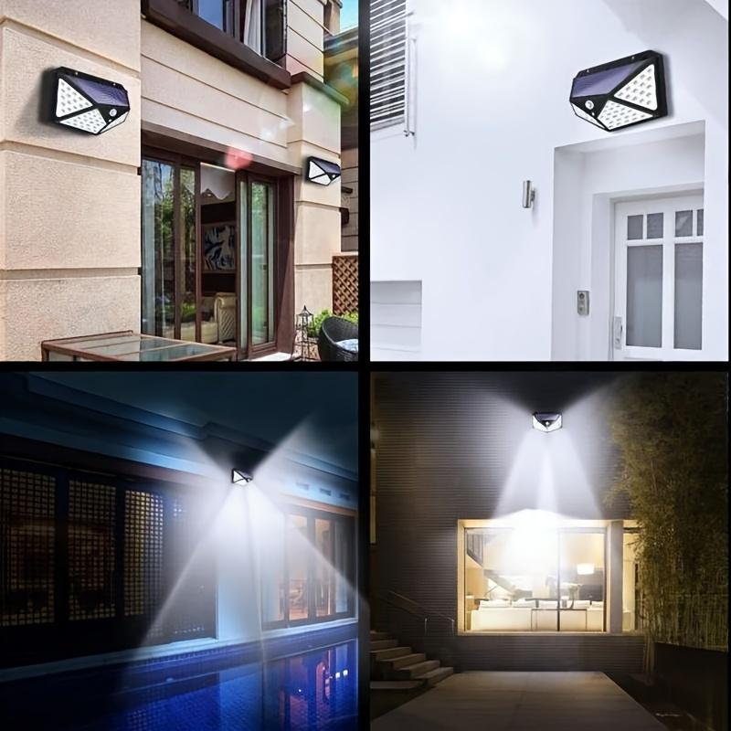 2-Pack Solar LED Wall Lights - Outdoor Garden & Patio Lighting
