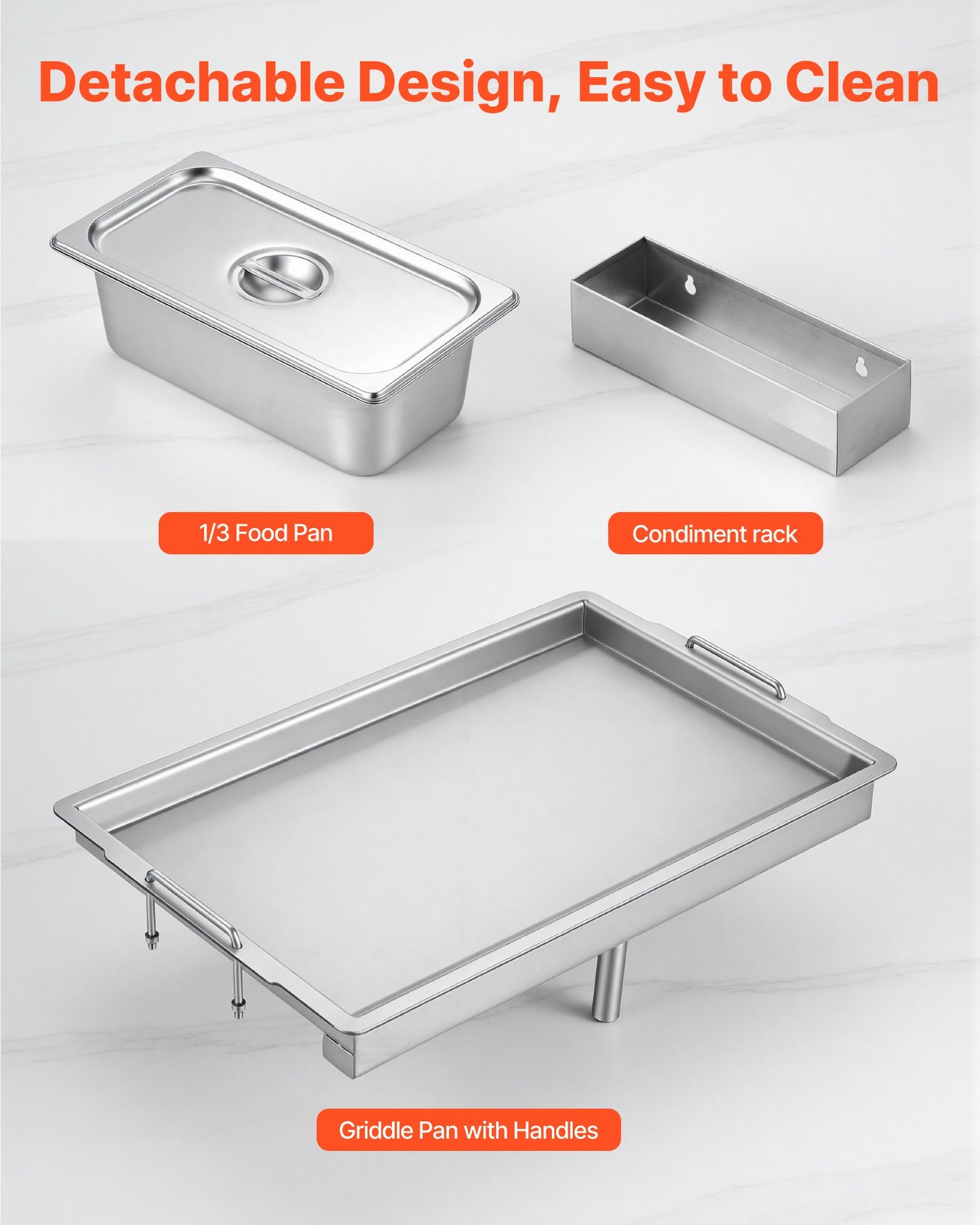 Outdoor Propane Gas Griddle with 2 Burners, Stainless Steel Cart, Lockable Wheels