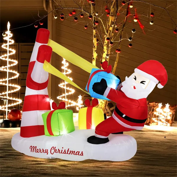 7ft Inflatable Santa Claus Decoration with LED Lights