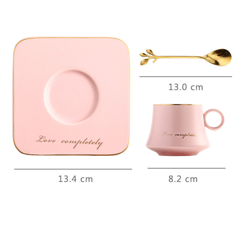 Porcelain Coffee Cup and Saucer Set - European Style for Office, Home & Bar
