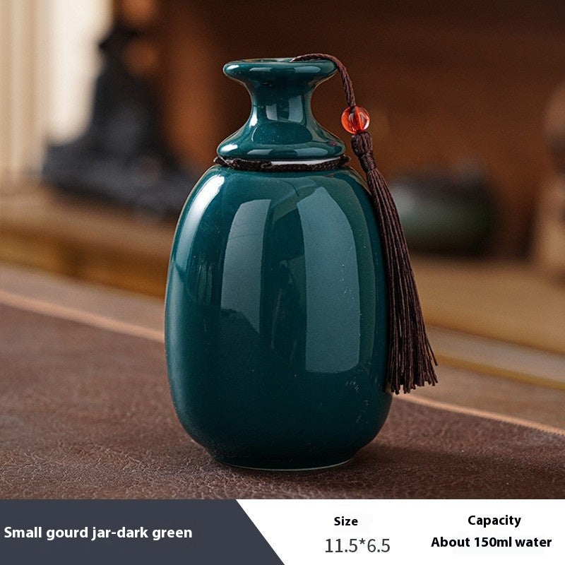 Ceramic Olive Jar Sealed Storage Tank for Kitchen & Home Decor
