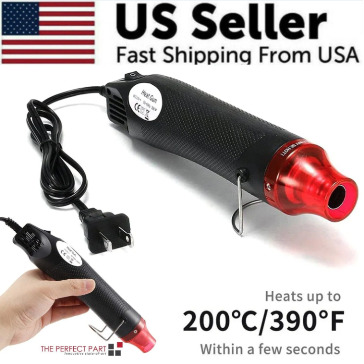 Mini Heat Gun Embossing Hot Air Tool Drying Paint 300W Nozzles