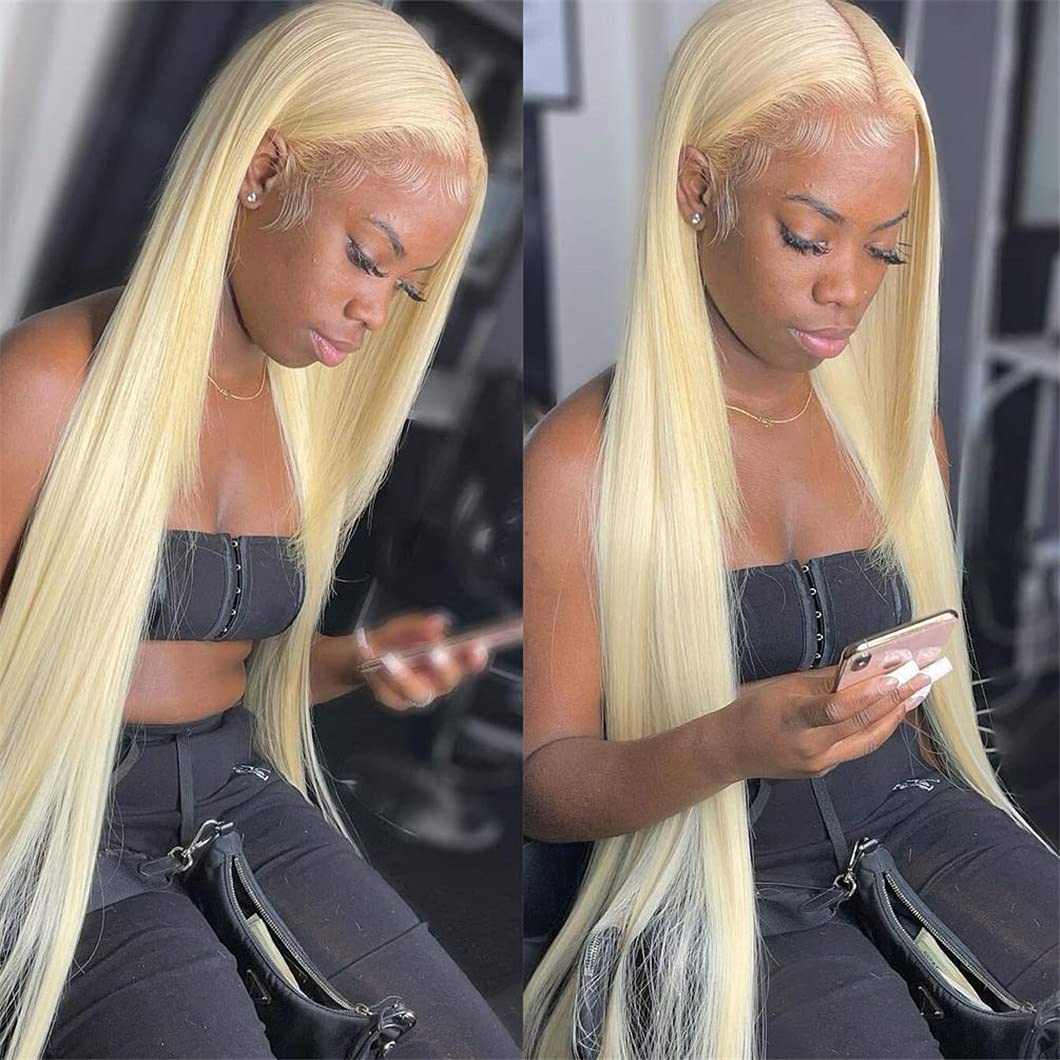 613 Blonde Straight 13x4 Lace Front Human Hair Wig - Pre Plucked