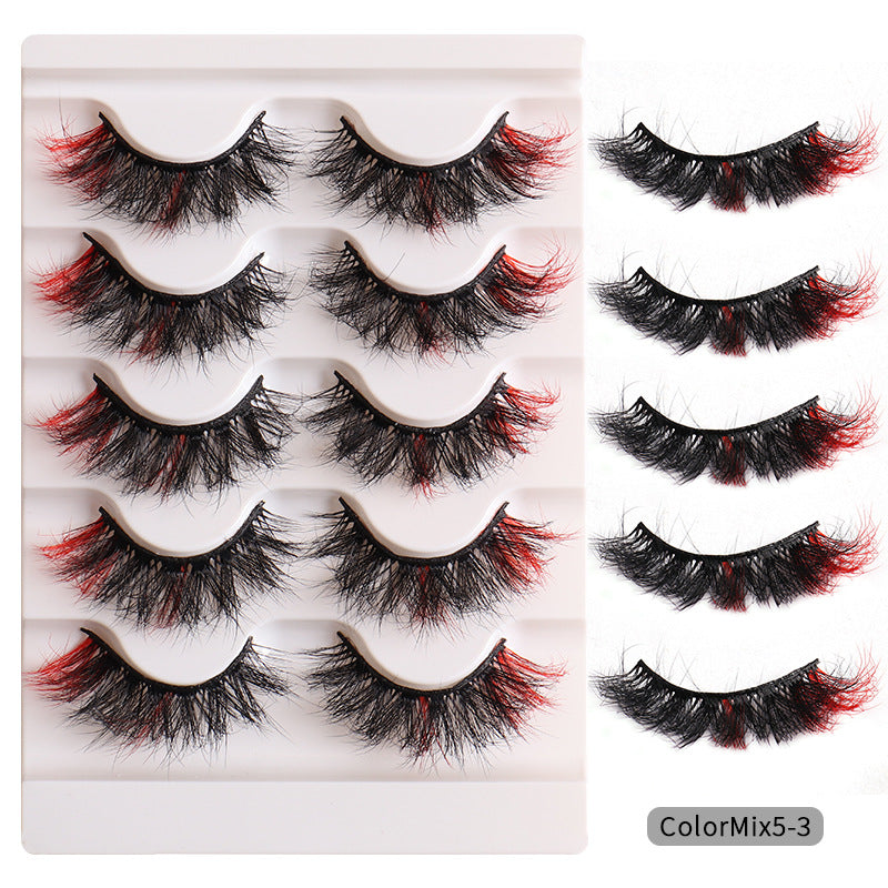 High Color Fried Curly False Eyelashes - Thick, Natural-Look Style