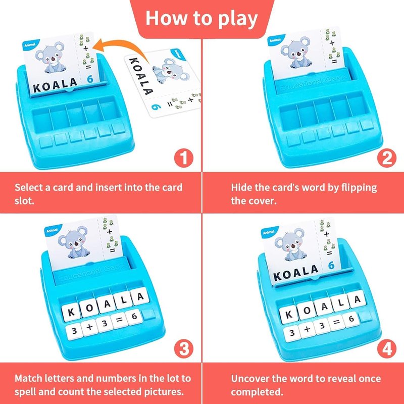 Letter Matching Spelling Educational Puzzle Toy for Kids 3-6 Years