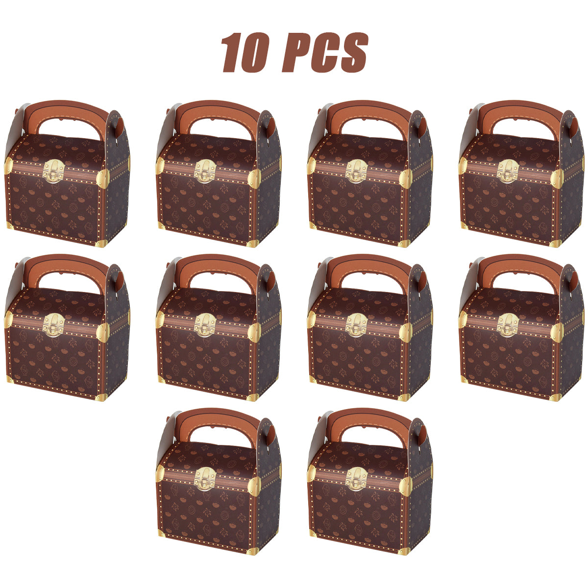 10 Pirate Theme Treasure Gift Boxes - Party Supplies