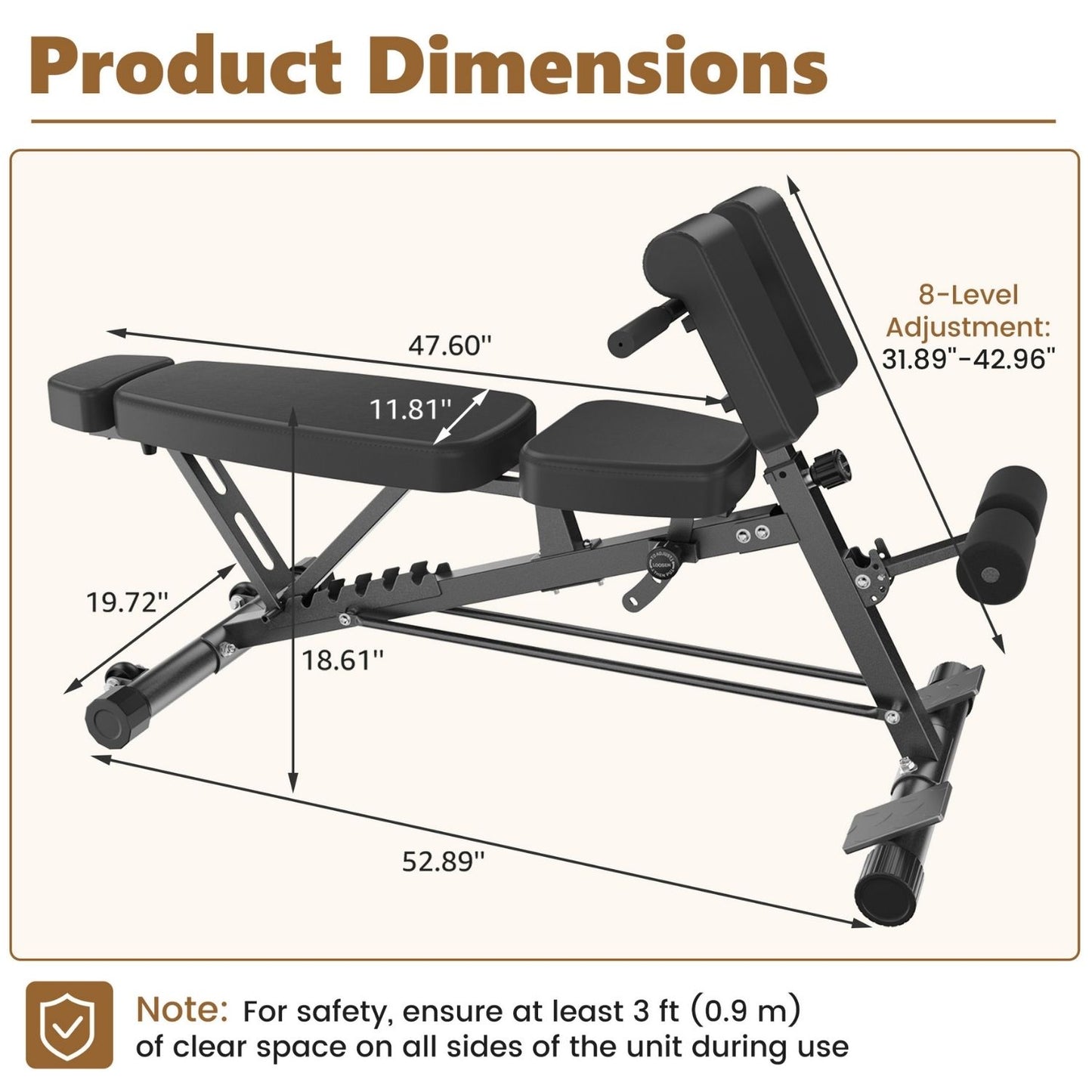 Adjustable Multi-Functional Workout Bench for Full Body Training