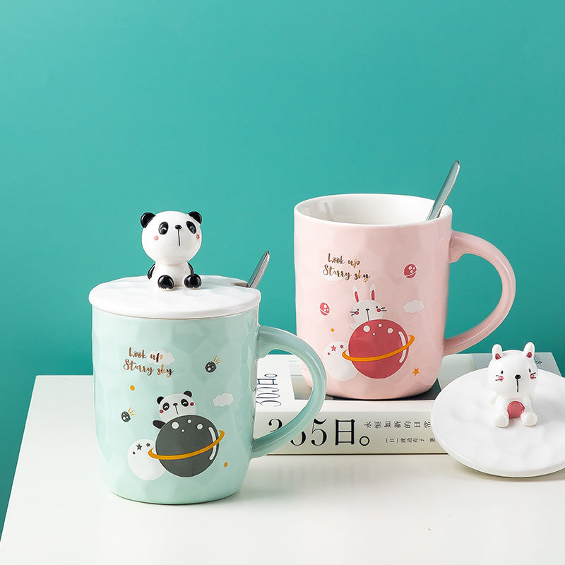 Animal Cartoon Creative Stereoscopic Ceramic Mug - Multiple Styles