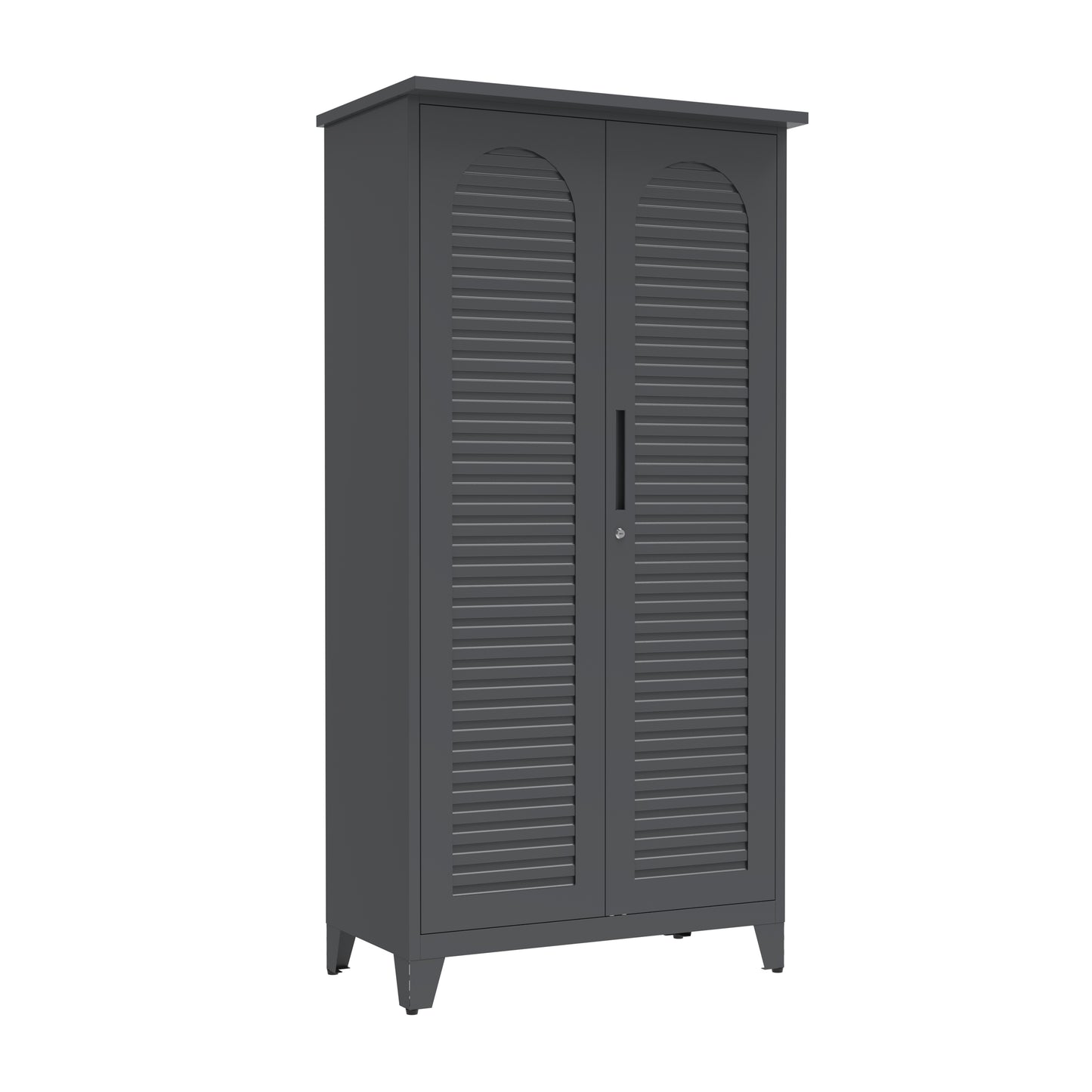 73'' Tall Metal Tool Storage Cabinet - Slate Steel Organizer