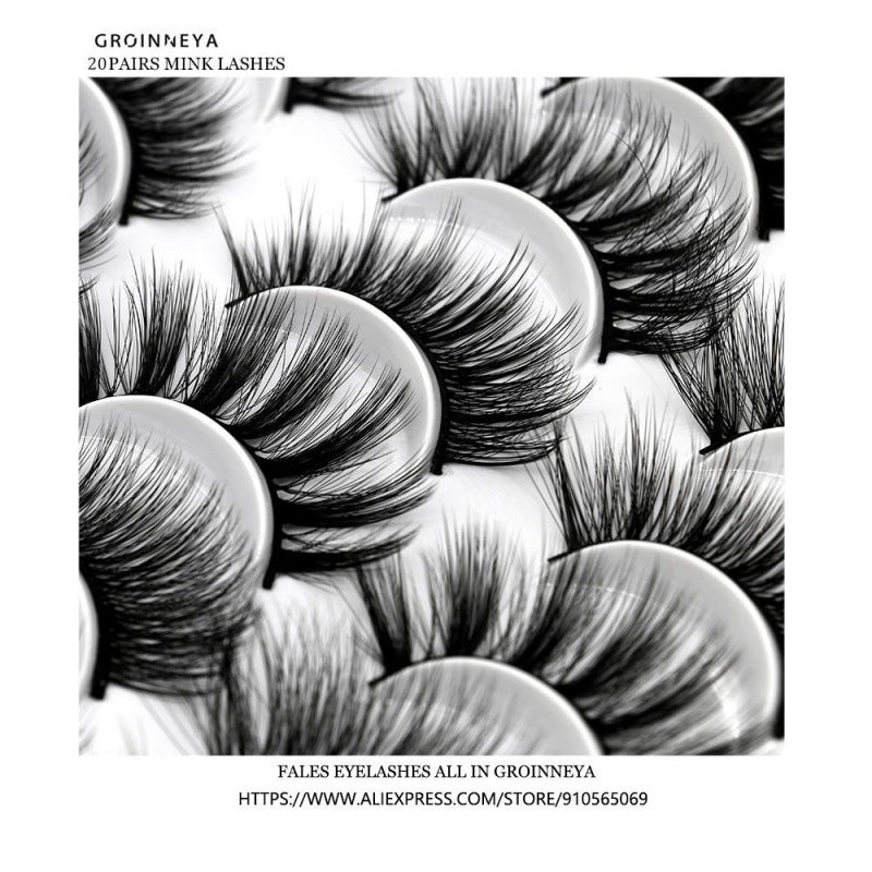 Self-Adhesive False Eyelashes 20 Pairs - Natural Look & Easy Application