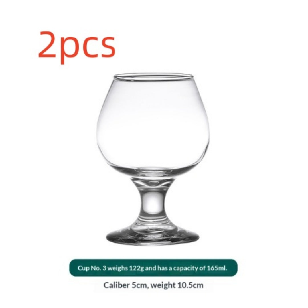 Short-Stemmed Wine Glass Set - Multiple Sizes & Quantities for Red & Brandy