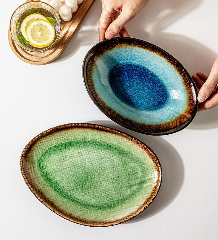 Ceramic Noodle Bowl Soup Bowl - Special-Shaped Japanese Style Kitchen Dinnerware