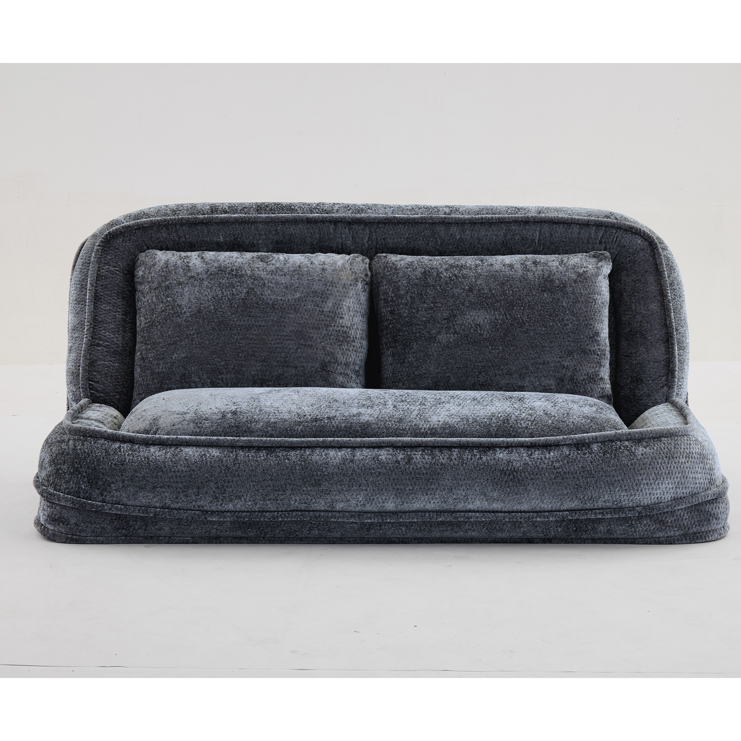 Double Lazy Sofa Dog Bed - Extra Large Loveseat in Dark Gray