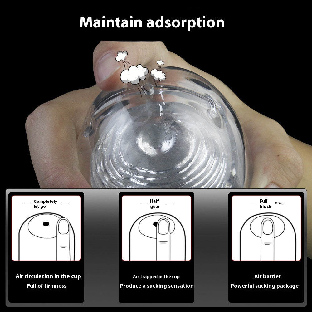Male Space Capsule Transparent Masturbation Cup - Soft Rubber, Adult Pleasure Device