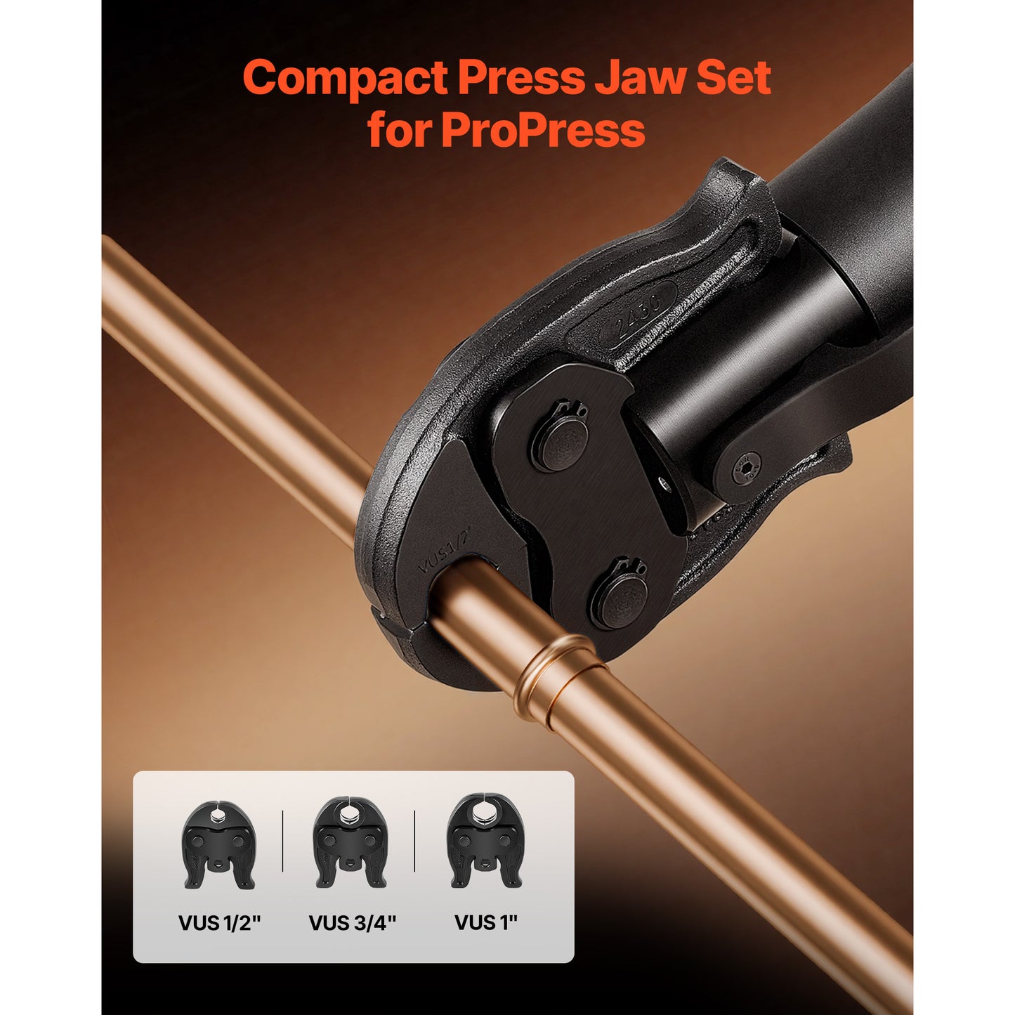 ProPress Jaws for Copper Pipe Connections - 3PCS Compatible with 24KN Press Tools