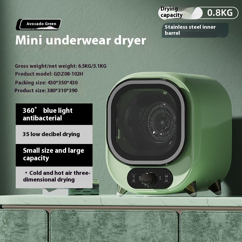 Silent Antibacterial Household Drum Dryer - Compact, Multi-Color Options