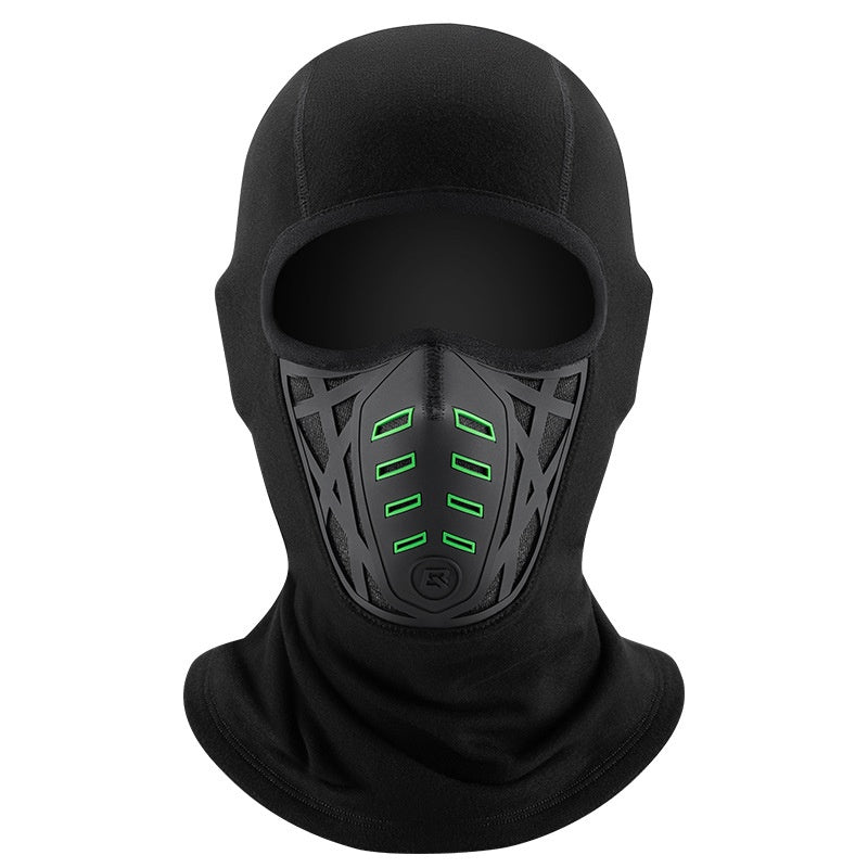 Windproof Fleece Cycling Face Mask - Black