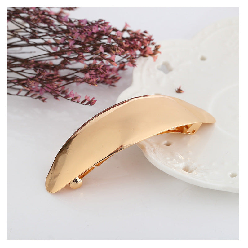 Women's Large Glossy Metal Hair Barrettes - Simple Fashion Hair Accessories