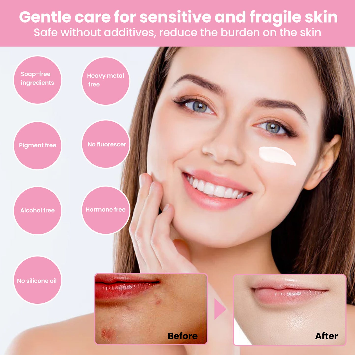3-in-1 Brightening Face Cream - Moisturizing Concealer & Bare Base