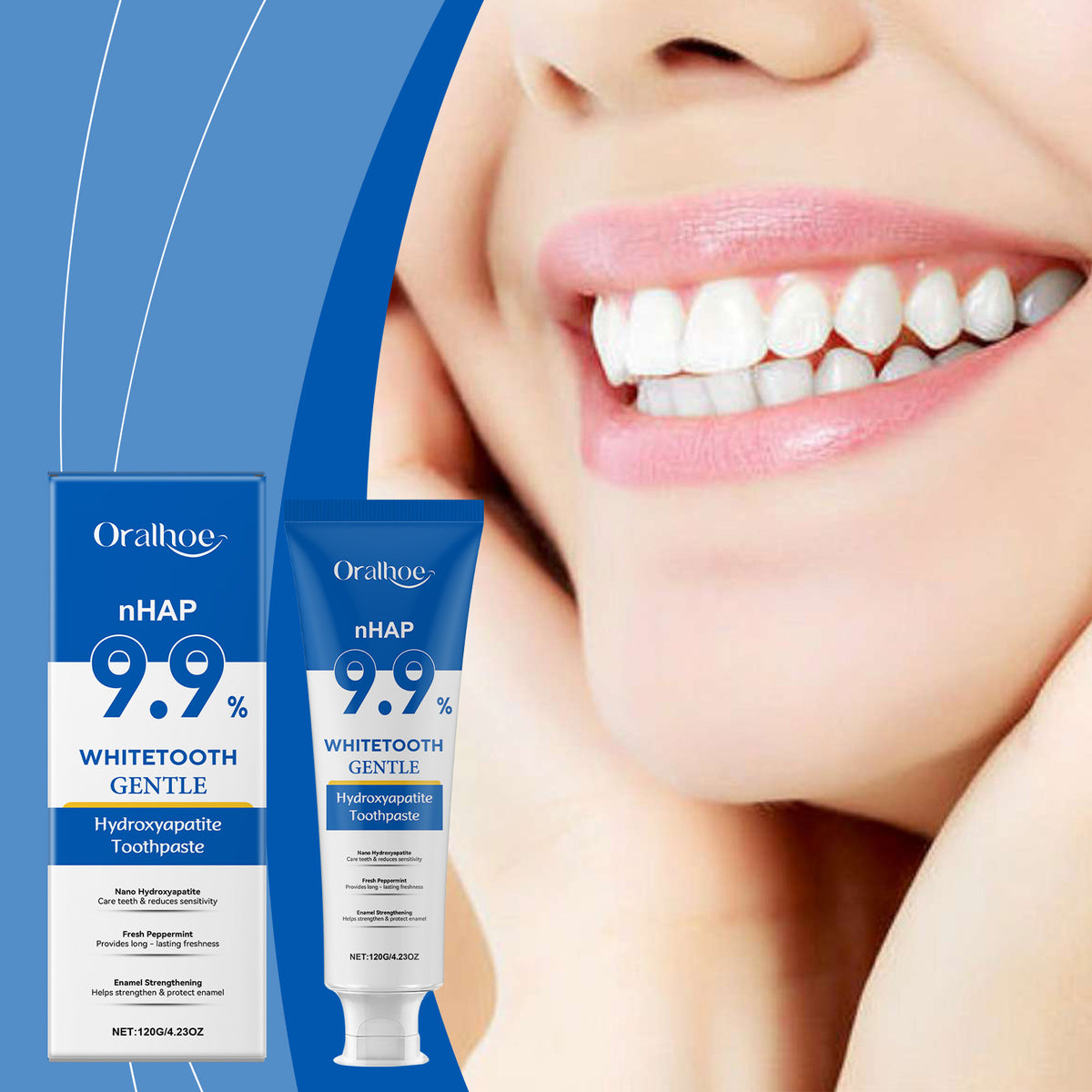 Gentle Mint Whitening Toothpaste 120g - Enamel Protection & Fresh Breath