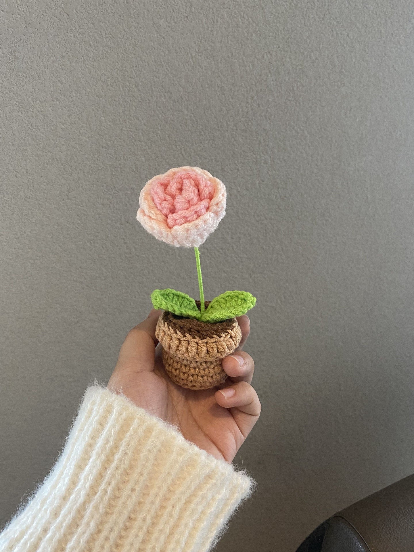 Mini Potted Artificial Flowers - Hand Woven Home Decor, All Colors
