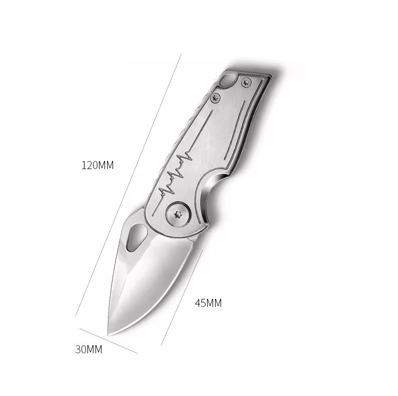 Multifunctional Stainless Steel Folding Fruit Knife with Titanium & Damascus Options