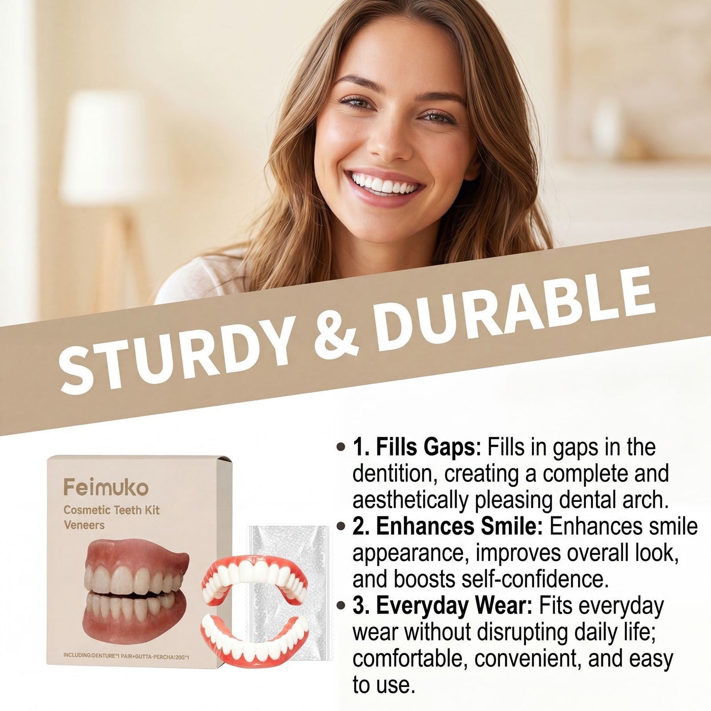 Dental Cosmetic Kit - Denture Set for Oral Care and Smile Enhancement