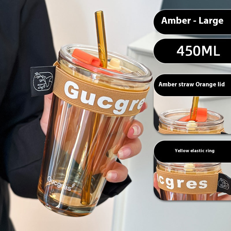 Portable Coffee Cup with Rose Red Design, Leak-Proof & Heat Insulated