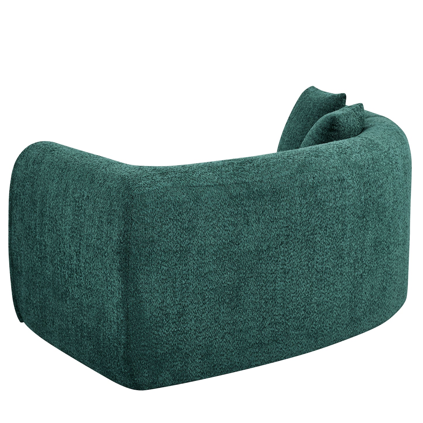110" Curved L-Shaped Modular Sectional Sofa - Blue & Green
