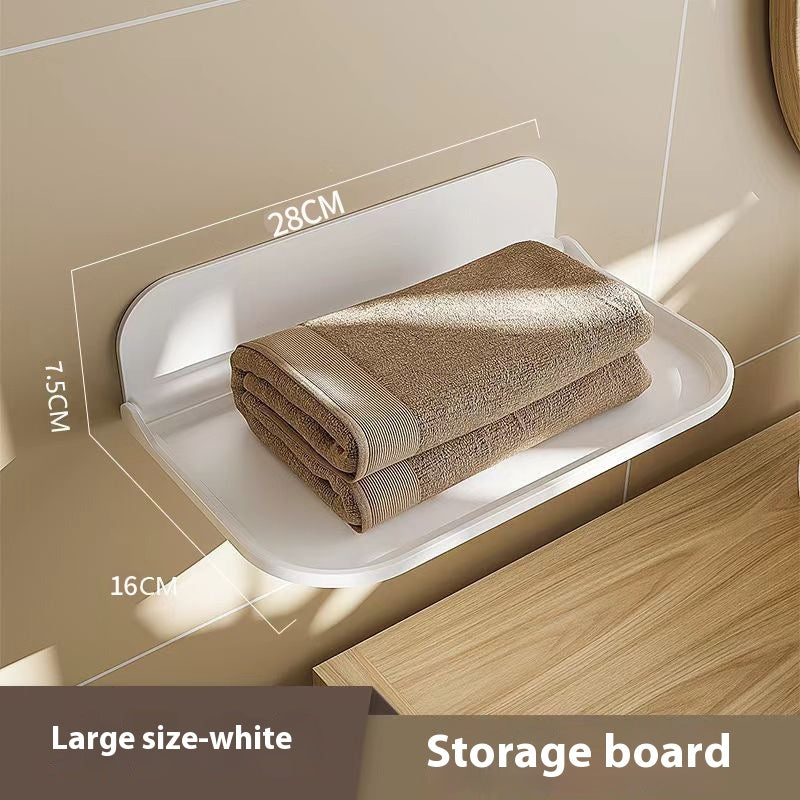 Foldable Wall Shelf Organizer - Modern Plastic Storage Rack with Multiple Sizes